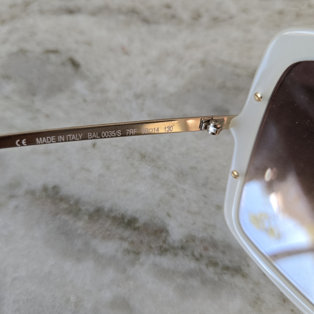 Authentic Balenciaga Cream Sunglasses - Picture 5 of 5